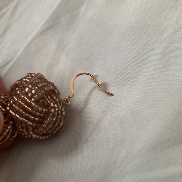 Handmade beaded drop earrings - Picture 2 of 5